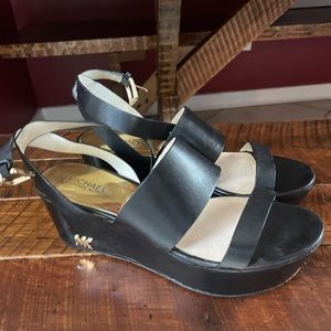 Michael Kors black wedge sandal